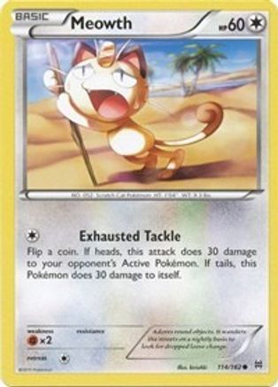 Meowth 114/162 - XY  BREAKthrough Reverse Holofoil - Poke-Collect