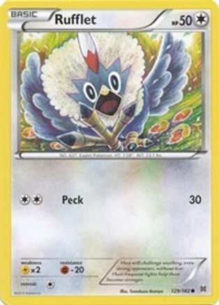 Rufflet 129/162 - XY  BREAKthrough Reverse Holofoil - Poke-Collect