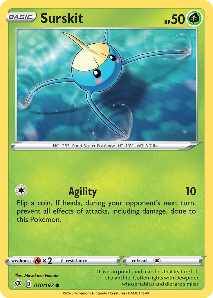 Surskit 10/192 - Rebel Clash Reverse Holofoil - Poke-Collect