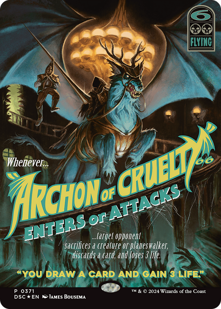 Archon of Cruelty (DSC-371) - Duskmourn: House of Horror Commander (Borderless) Foil - Poke-Collect