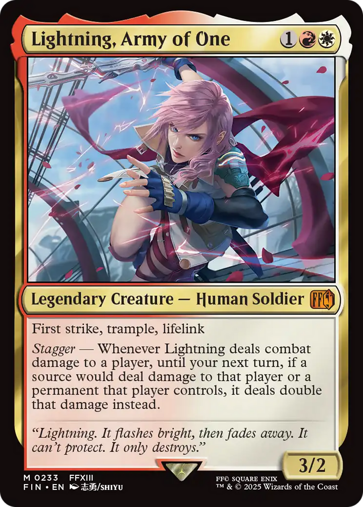 Lightning, Army of One (FIN-233) - FINAL FANTASY - Poke-Collect