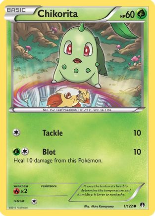 Chikorita 1/122 - XY  BREAKpoint Reverse Holofoil - Poke-Collect