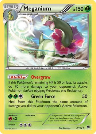 Meganium 3/122 - XY  BREAKpoint Reverse Holofoil - Poke-Collect