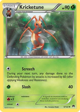 Kricketune 6/122 - XY  BREAKpoint Reverse Holofoil - Poke-Collect