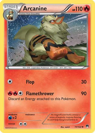 Arcanine 11/122 - XY  BREAKpoint Reverse Holofoil - Poke-Collect