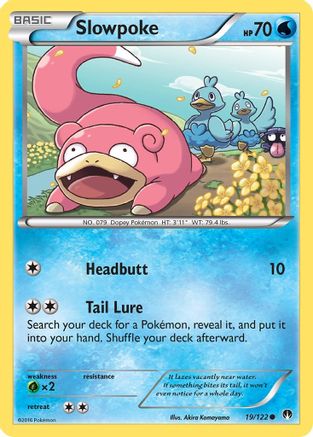 Slowpoke 19/122 - BREAKpoint Reverse Holofoil - Poke-Collect