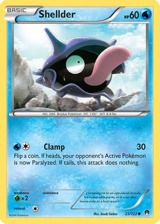 Shellder (23) 23/122 - XY  BREAKpoint Reverse Holofoil - Poke-Collect