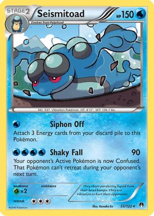 Seismitoad 35/122 - XY  BREAKpoint Reverse Holofoil - Poke-Collect