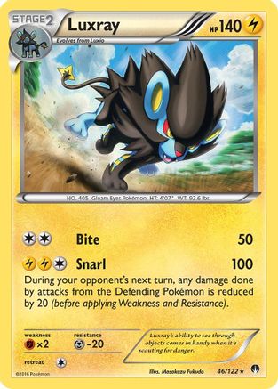 Luxray 46/122 - XY  BREAKpoint Reverse Holofoil - Poke-Collect