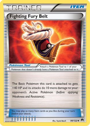 Fighting Fury Belt 99/122 - XY  BREAKpoint Reverse Holofoil - Poke-Collect