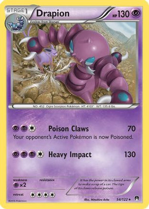 Drapion 54/122 - XY  BREAKpoint Reverse Holofoil - Poke-Collect