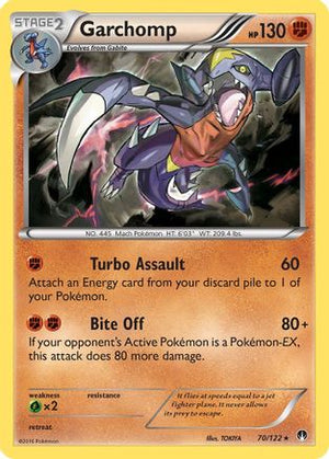 Garchomp 70/122 - XY  BREAKpoint Reverse Holofoil - Poke-Collect