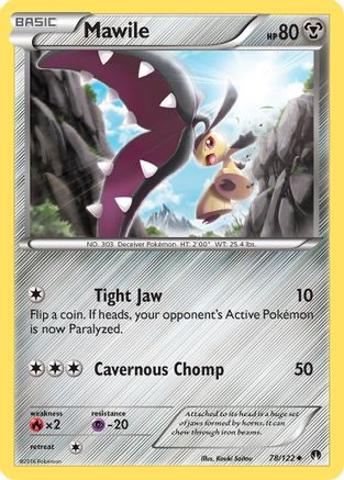 Mawile 78/122 - XY  BREAKpoint Reverse Holofoil - Poke-Collect