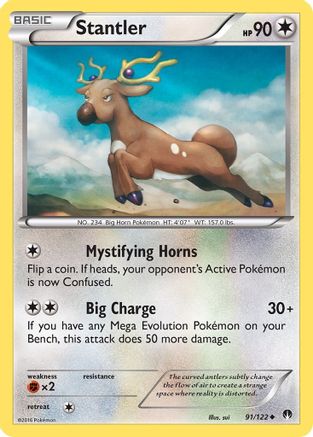 Stantler 91/122 - BREAKpoint Reverse Holofoil - Poke-Collect