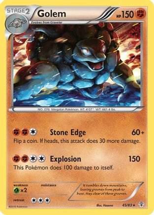 Golem 45/83 - Generations Reverse Holofoil - Poke-Collect