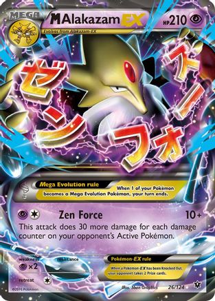 M Alakazam EX 26/124 - XY  Fates Collide Holofoil - Poke-Collect