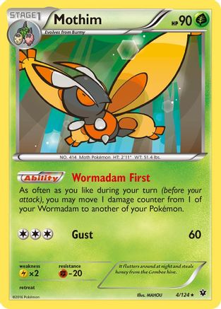 Mothim 4/124 - XY  Fates Collide - Poke-Collect