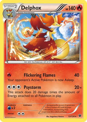 Delphox 13/124 - XY  Fates Collide Reverse Holofoil - Poke-Collect