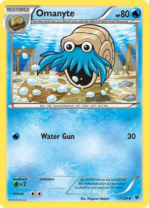 Omanyte 17/124 - XY  Fates Collide Reverse Holofoil - Poke-Collect