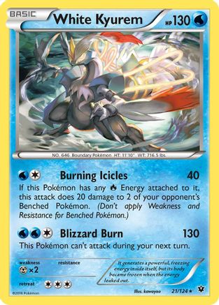 White Kyurem 21/124 - Fates Collide Reverse Holofoil - Poke-Collect