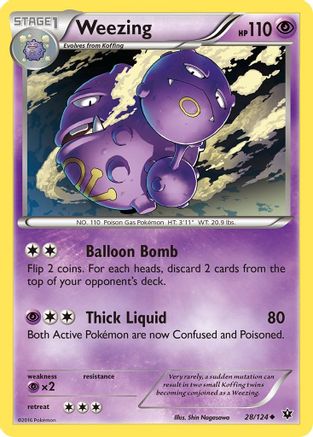 Weezing 28/124 - Fates Collide Reverse Holofoil - Poke-Collect