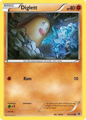 Diglett 36/124 - XY  Fates Collide - Poke-Collect