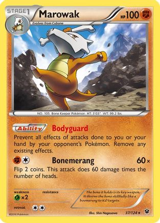 Marowak 37/124 - XY  Fates Collide Reverse Holofoil - Poke-Collect