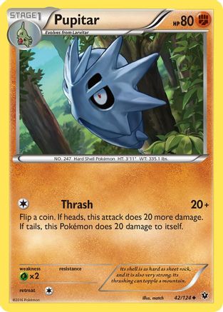 Pupitar 42/124 - XY  Fates Collide - Poke-Collect