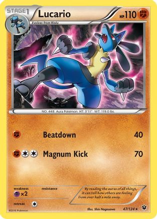 Lucario (47) 47/124 - XY  Fates Collide - Poke-Collect