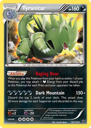 Tyranitar 56/124 - Fates Collide Holofoil - Poke-Collect