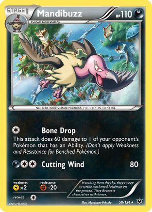 Mandibuzz 58/124 - XY  Fates Collide - Poke-Collect