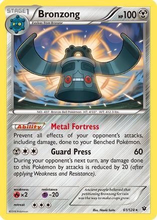 Bronzong 61/124 - XY  Fates Collide Reverse Holofoil - Poke-Collect