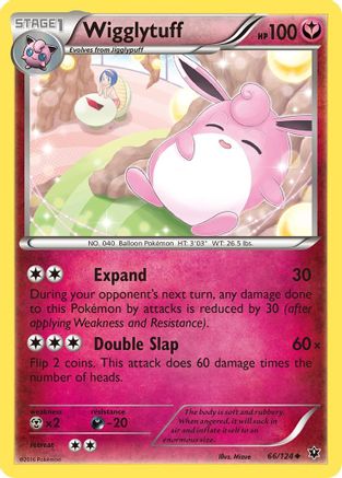 Wigglytuff 66/124 - Fates Collide Reverse Holofoil - Poke-Collect