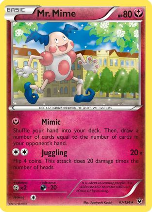 Mr. Mime 67/124 - XY  Fates Collide Reverse Holofoil - Poke-Collect