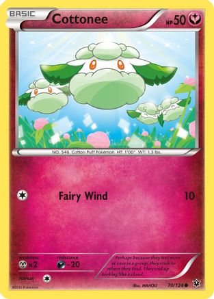 Cottonee 70/124 - XY  Fates Collide Reverse Holofoil - Poke-Collect