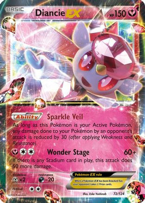 Diancie EX 72/124 - XY  Fates Collide Holofoil - Poke-Collect
