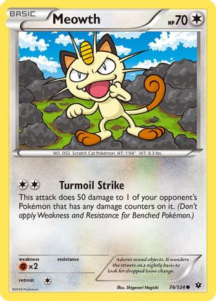 Meowth 74/124 - XY  Fates Collide - Poke-Collect