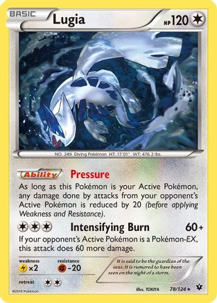 Lugia 78/124 - XY  Fates Collide Reverse Holofoil - Poke-Collect