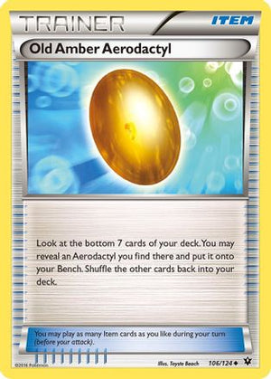 Old Amber Aerodactyl 106/124 - XY  Fates Collide - Poke-Collect