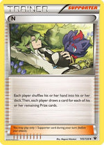 N (Supporter) 105/124 - XY  Fates Collide Reverse Holofoil - Poke-Collect
