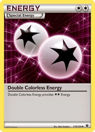 Double Colorless Energy 114/124 - XY  Fates Collide Reverse Holofoil - Poke-Collect