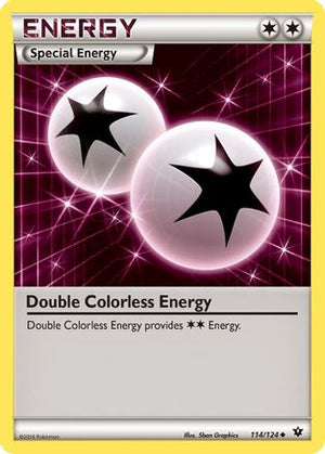 Double Colorless Energy 114/124 - XY  Fates Collide Reverse Holofoil - Poke-Collect