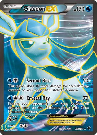 Glaceon EX (Full Art) 116/124 - XY  Fates Collide Holofoil - Poke-Collect