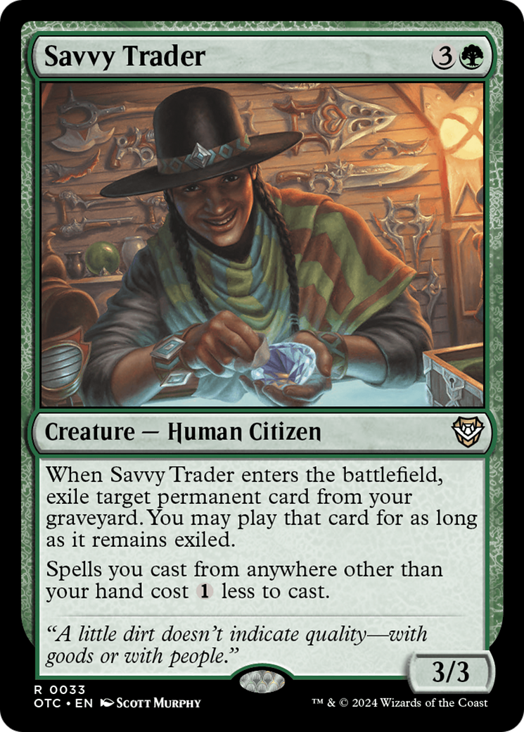 Savvy Trader (OTC-033) - Outlaws of Thunder Junction Commander - Poke-Collect