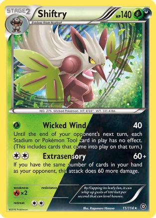Shiftry 11/114 - XY  Steam Siege Reverse Holofoil - Poke-Collect