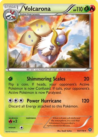 Volcarona 15/114 - Steam Siege Reverse Holofoil - Poke-Collect