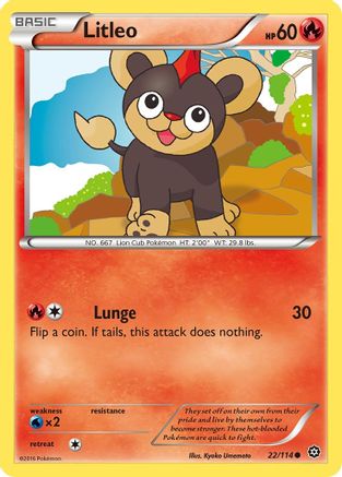 Litleo 22/114 - XY  Steam Siege - Poke-Collect