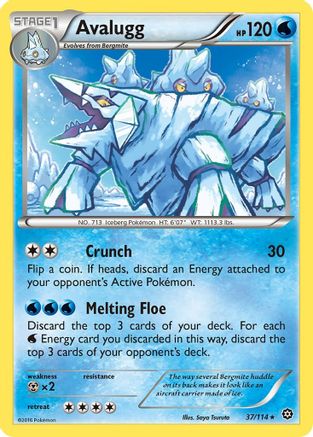 Avalugg 37/114 - XY  Steam Siege Reverse Holofoil - Poke-Collect