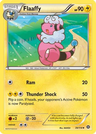 Flaaffy 39/114 - XY  Steam Siege Reverse Holofoil - Poke-Collect