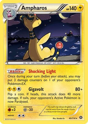 Ampharos 40/114 - XY  Steam Siege Holofoil - Poke-Collect